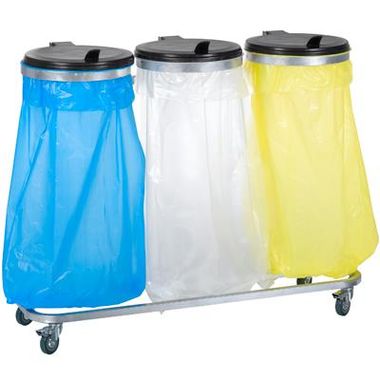 Carro-para-lixo-com-suporte-triplo