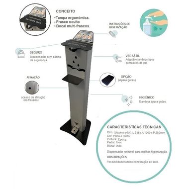 Estacao-com-Pedal-para-Alcool-Gel